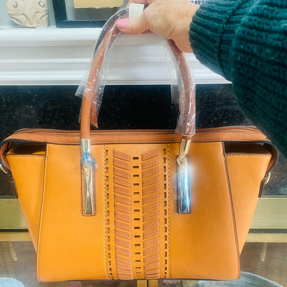 NWT Tan Leather like Bag 
Gorgeous! NWT  Bag New! - Picture 5 of 7